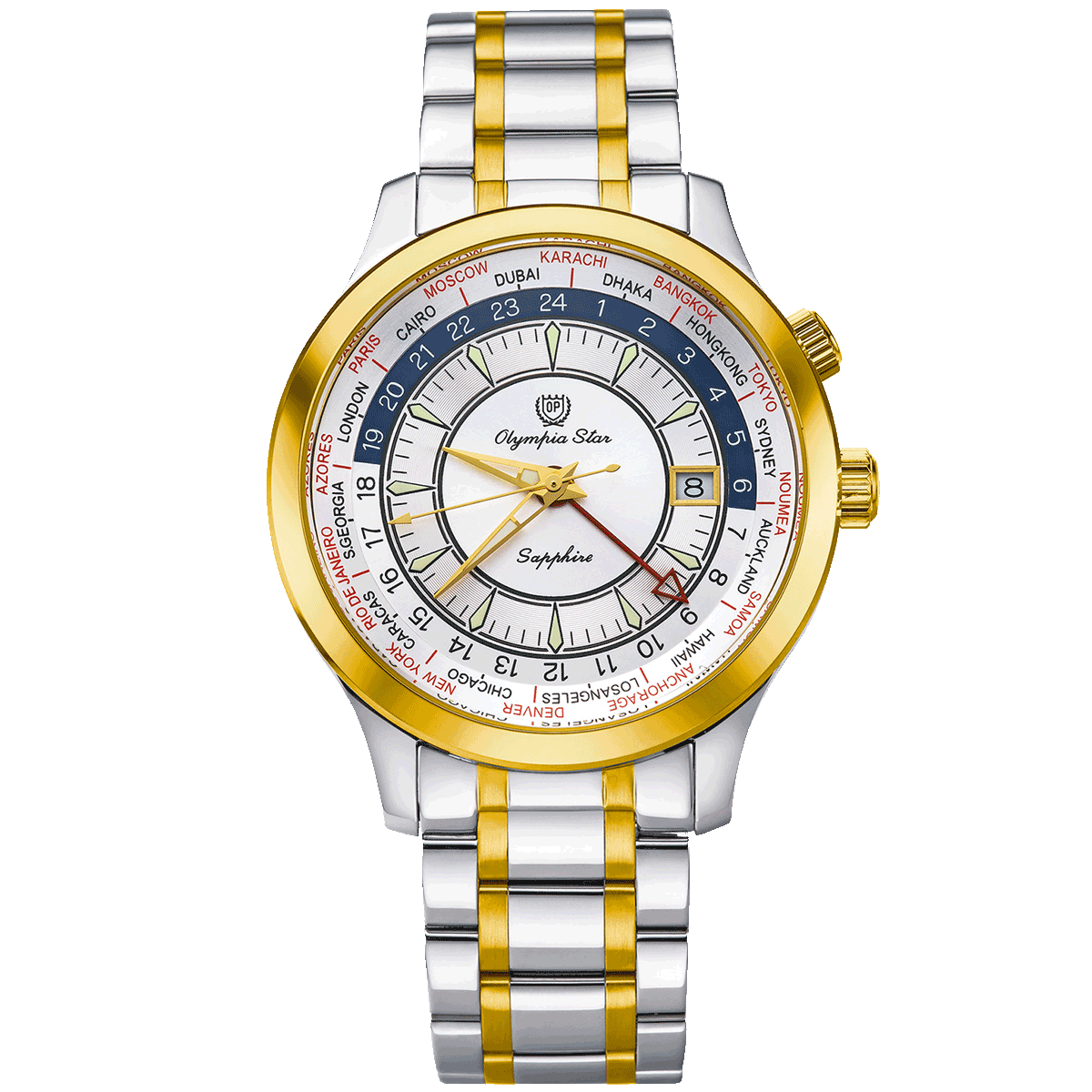 QUARTZ DUAL TIME GMT OPA98027GSK-DMVT